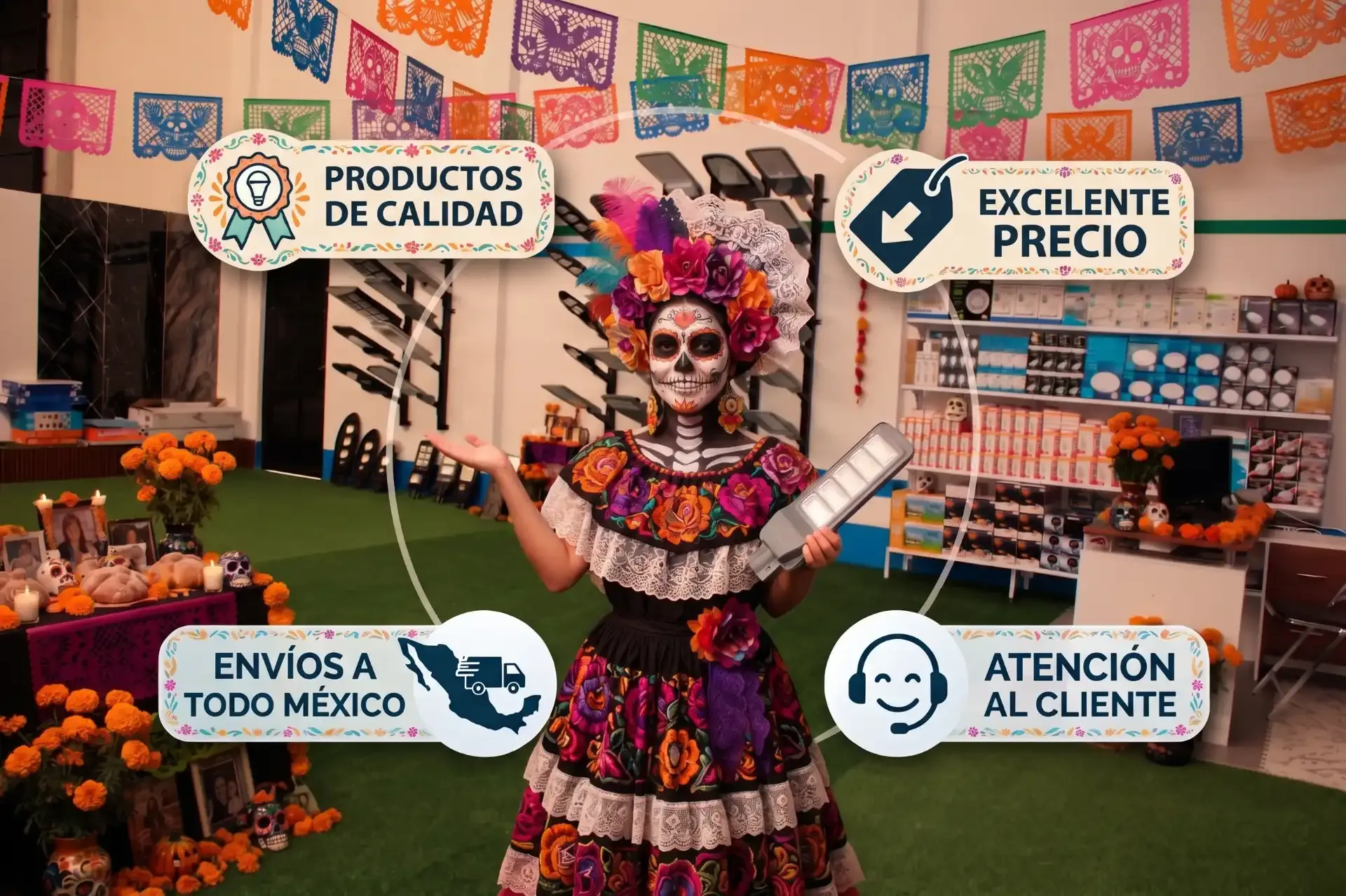 Distribuidores Lamparas Solares Puebla Mexico - MEXIHOGAR Stilo Angelopolis